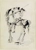 Horse and Rider II (Ink Sketch) - Salvador Dalí Art Painting - Framed Prints