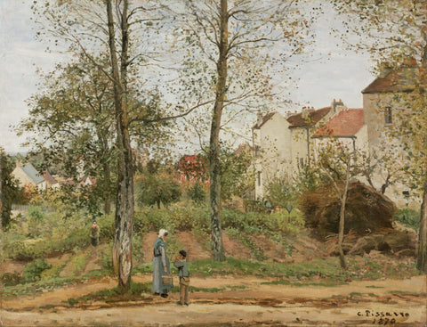 Houses at Bougival - Posters by Camille Pissarro