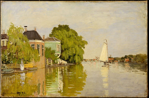 Houses On The Achterzaan by Claude Monet