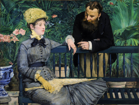 In The Conservatory, 1879 by Édouard Manet