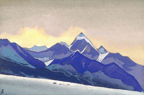 Lahaul - Nicholas Roerich Painting – Landscape Art by Nicholas Roerich