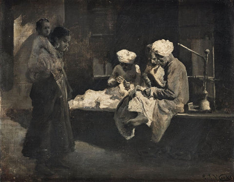 Indian Tailors - Edwin Lord Weeks - Orientalist Art Painting by Edwin Lord Weeks