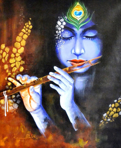 Indian Art - Contemporary Collection - Acrylic Painting - Muralimanohar - Posters by Dheeraj