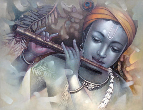 Indian Art - Contemporary Collection - Digital Art - Divine Krishna - Posters by Dheeraj