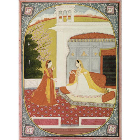 Indian Art - Folio from Geet Govinda - Indian Miniature Painting, Guler Style, 18th century - Art Prints by Manaku