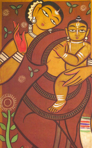 Mother and Child by Jamini Roy