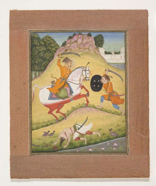 Indian Miniature Art - Nata Ragina Folio from a ragamala series (Garland of Musical Modes) - Rajasthan - Canvas Prints