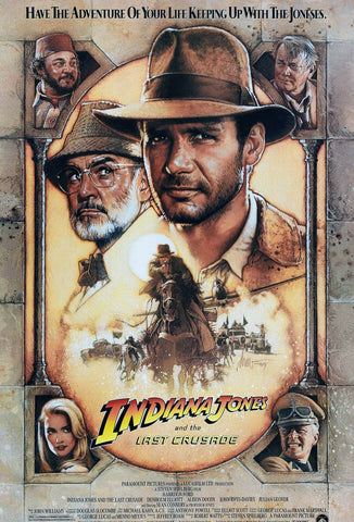 Indiana Jones And The Last Crusade - Harrison Ford - Sean Connery - Hollywood Action Movie Poster by Jacob