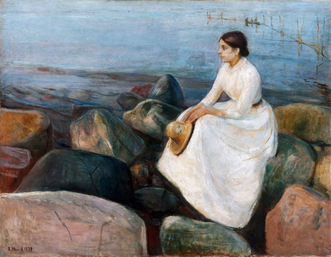 Inger On The Beach - Edvard Munch - Canvas Prints