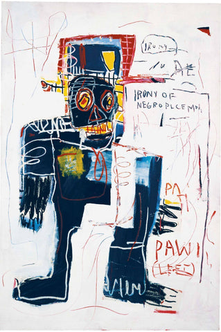Irony Of A Negro Policeman (Pawn) - Jean-Michel Basquiat - Neo Expressionist Painting by Jean-Michel Basquiat