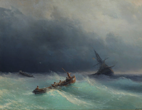 Storm at sea by Ivan Aivazovsky