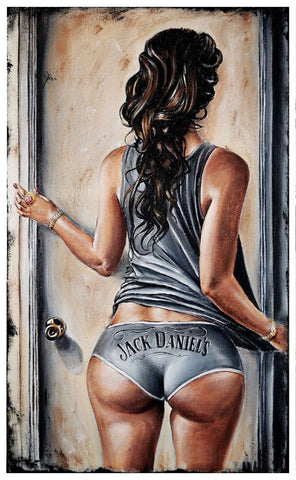 Jack Daniels Knock Knock - Canvas Prints by Tallenge Store