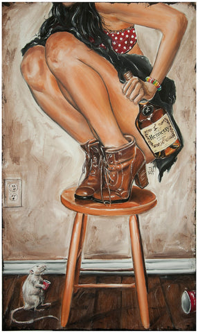 A Little Hennessy - Canvas Prints by Tallenge Store