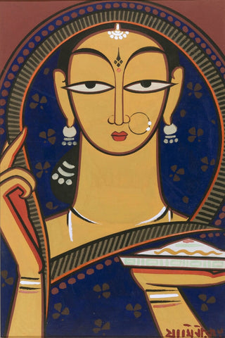 Jamini Roy - Handmaiden II by Jamini Roy