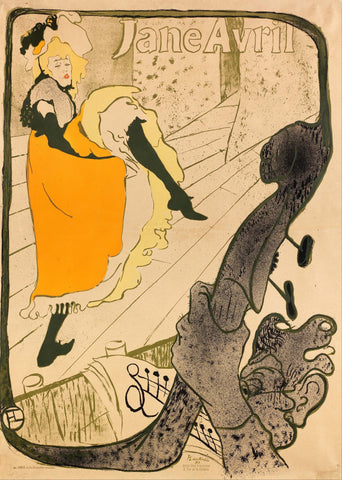 Jane Avril - Life Size Posters by Henri de Toulouse-Lautrec