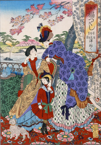 Japanese Women In Western Clothing - Canvas Prints by Anonymous Artist
