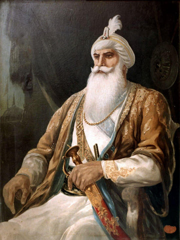 Jassa Singh Ahluwalia - Sardar Sobha Singh Indian Sikhism Painting by Sardar Sobha Singh