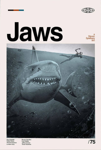 Jaws - Steven Spielberg - Hollywood Movie Art Poster 7 by Movie Posters