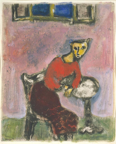 The Cat Transformed Into A Woman (Le Chat Transformé En Femme) - Marc Chagall by Marc Chagall