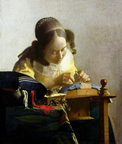 The Lacemaker - Large Art Prints by Johannes Vermeer