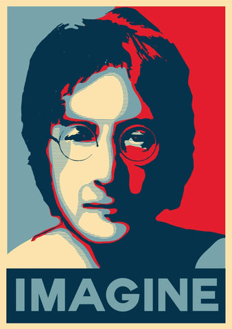 John Lennon - Imagine - Beatles Poster - Canvas Prints by Ralph