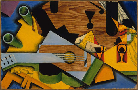 Still Life With A Guitar - Canvas Prints by Juan Gris