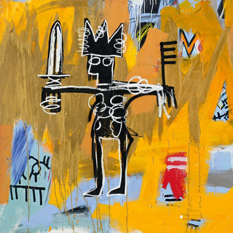 Julius Caesar On Gold - Jean-Michel Basquiat - Neo Expressionist Painting - Framed Prints