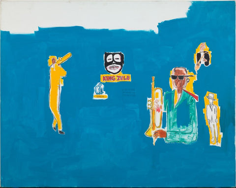 King Zulu - Jean-Michel Basquiat - Neo Expressionist Painting by Jean-Michel Basquiat