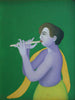 Krishna Playing The Flute - Framed Prints
