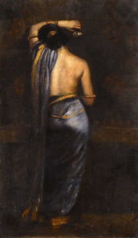 The Last Romantic - Hamen Mazumdar - Indian Masters Painting by Hemen Mazumdar