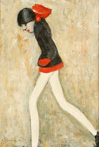 Girl Wearing Mini Skirt - L S Lowry by L S Lowry