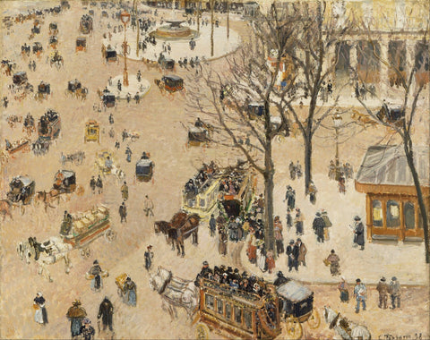 La Place due Théâtre Français - Life Size Posters by Camille Pissarro