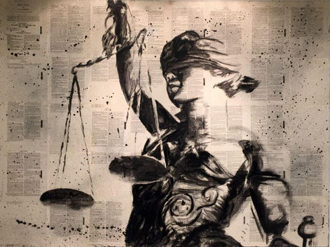 Lady Justice - Legal Art Contemporary Painting by Office Art