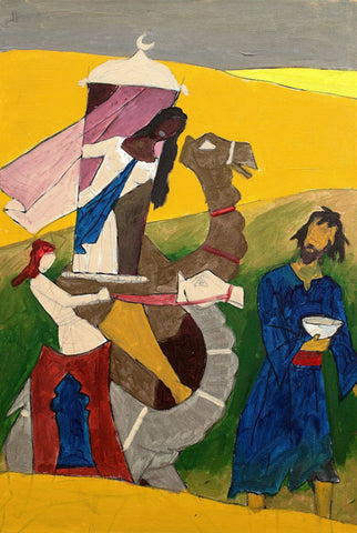 Laila Majnu - Maqbool Fida Husain – Painting by M F Husain