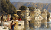 Lake At Oodeypore (Udaipur, India) – Edwin Lord Weeks Painting – Orientalist Art - Posters