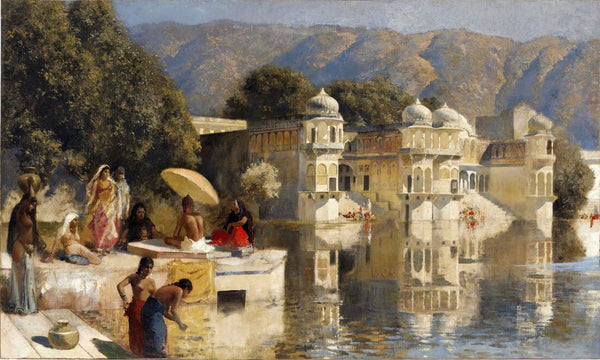 Lake At Oodeypore (Udaipur, India) – Edwin Lord Weeks Painting – Orientalist Art - Life Size Posters