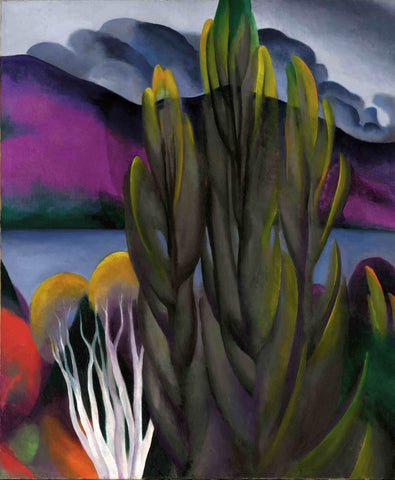 Lake George With White Birch - Georgia Keeffe by Georgia OKeeffe