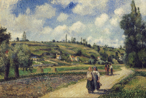 Landscape near Pontoise, the Auvers Road by Camille Pissarro
