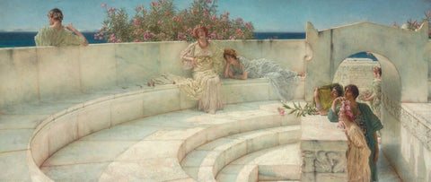 Lawrence Alma-Tadema - Under The Roof Of Blue Ionian Weather - Life Size Posters by Lawrence Alma Tadema