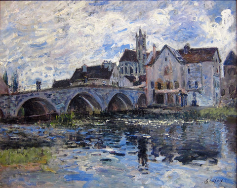 Le Pont de Moret, effet d’orage by Alfred Sisley