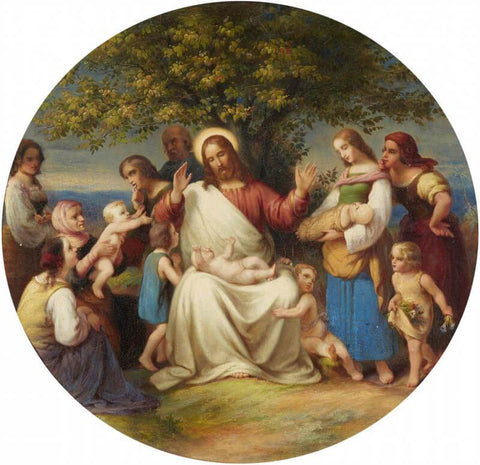 Christ Blessing The Little Children - Life Size Posters by Tallenge Store
