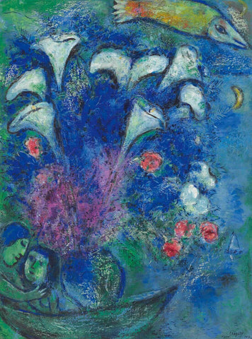 Lilies (Les Arums) - Marc Chagall Floral Painting by Marc Chagall