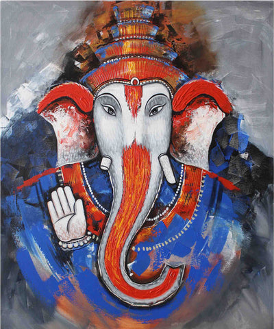 Lord Ganesha - Beautiful Indian Painting by Raghuraman