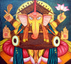 Lord Ganesha Contemporary Ganapati Painting - Posters