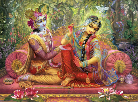 Lord Krishna and Radha by Raghuraman