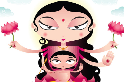 Lotus Goddess And Child - Posters