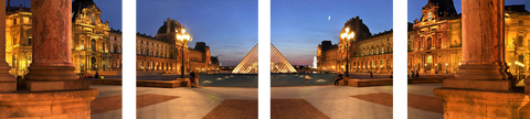 Louvre Pyramid And Museum Paris - Art Panels