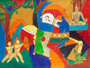 Luv Kush And Rama's Horse (Scene From The  Ramayan) - Maqbool Fida Husain - Art Prints