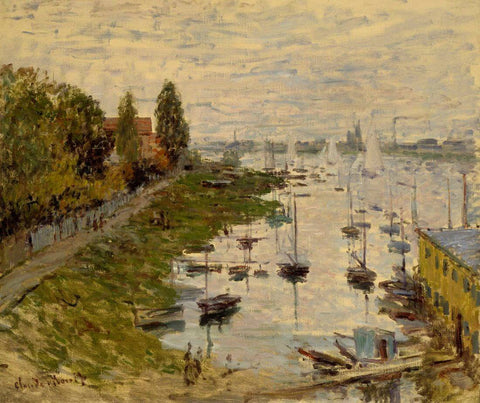 The Port Of Argenteuil (Le Bassin De Argenteuil) – Claude Monet Painting – Impressionist Art by Claude Monet