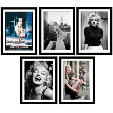 Marilyn Monroe Posters Set - Set of 10 Framed Poster Paper - (12 x 17 inches)each by Monroe